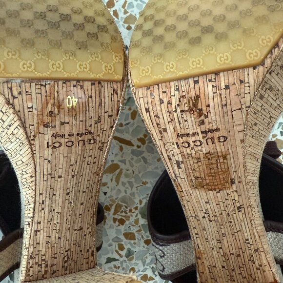 Gucci cruise edition cork heels size 40 - Picture 6 of 8